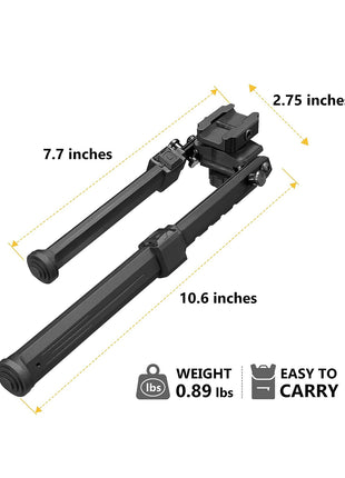 Swivel Bipod for Rifles Size Details
