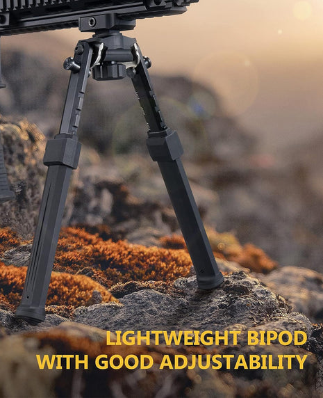 Lightweight Rifle Bipod with Adjustable Legs