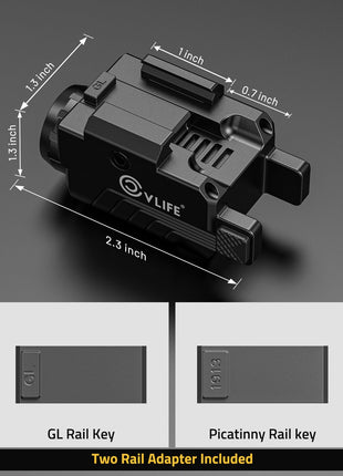 CVLIFE 800 Lumen Rechargeable featuring two rail adapter included