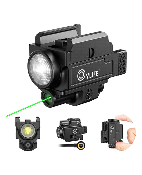 CVLIFE 800 Lumens Green Laser Light Combo Compact Pistols Laser Light