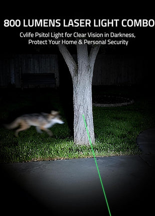 CVLIFE 800 Lumens Pistol Laser Light Combo featuring psitol light for clear vision in darkness