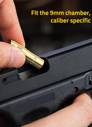 Red Laser Bore Sighter Fits 9mm Caliber