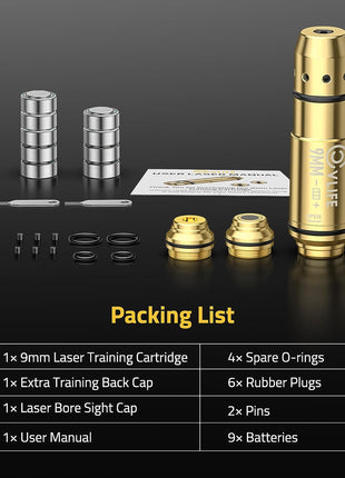 9mm Laser Training Cartridge Package List