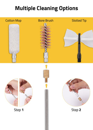 CVLIFE Steel Rod Case featuring multiple cleaning options cotton mop