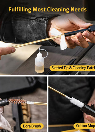 CVLIFE Gun Cleaning Kit featuring slotted tip & cleaning patch 9mm&.45