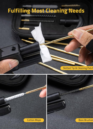 CVLIFE Gun Cleaning Kits featuring slottedtip&cleaningpatch cotton mops 177&.22