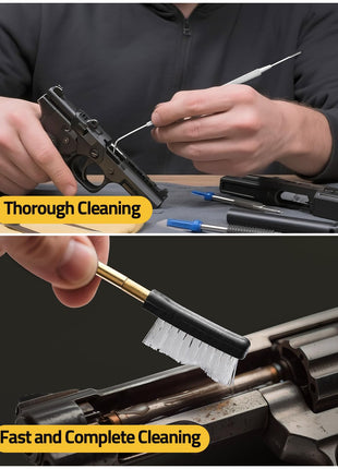 CVLIFE Gun Cleaning Kit featuring thorough cleaning fast and complete cleaning 9mm&.45