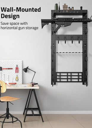 CVLIFE Gun Rack Wall featuring wall-mounted design save space with Multi-Layer Gun Rack