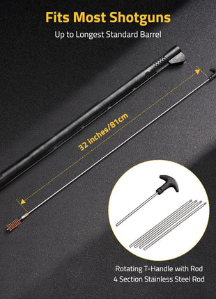 CVLIFE Steel Rod Case featuring rotating t-handle with rod