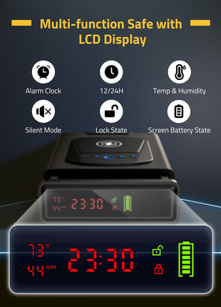 CVLIFE Clock Safe featuring lcd display alarm clock