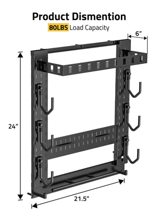 CVLIFE Gun Rack Wall featuring product dismention 80lbs load capacity Compact Gun Rack