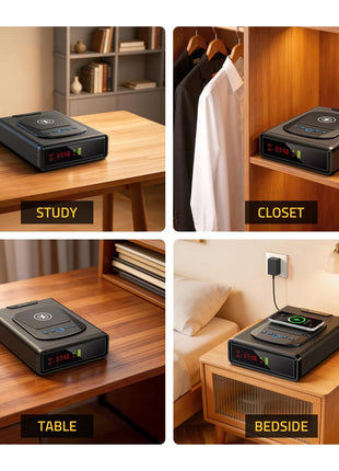 CVLIFE Fingerprint Safe featuring study closet table