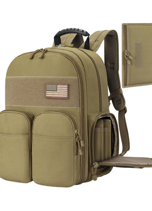 CVLIFE Range Backpack Gun Pistol Bags Handgun in tan