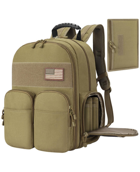 CVLIFE Range Backpack Gun Pistol Bags Handgun in tan