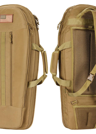 CVLIFE Rifle Bag Sling Backpack in flat dark earth