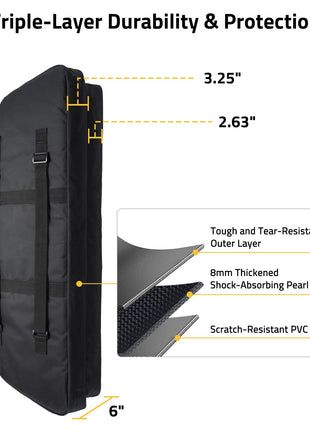 CVLIFE Archery Case Hunting featuring outer layer thickened shock-absorbingpearl cotton in black