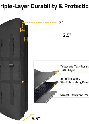 CVLIFE Archery Case Hunting featuring outer layer thickened shock-absorbingpearl cotton in black