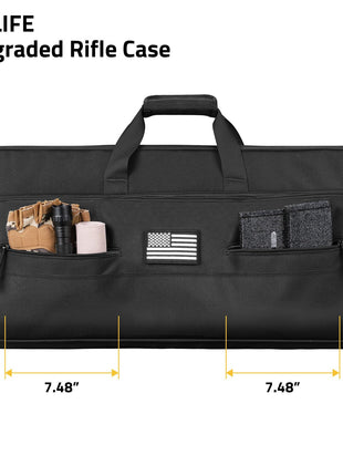 CVLIFE Pistol Case featuring upgraded rifle case in black