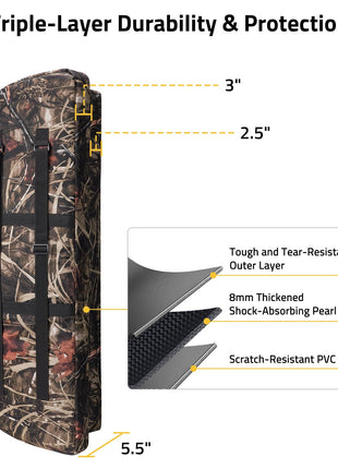 CVLIFE Archery Case Hunting featuring outer layer thickened shock-absorbingpearl cotton in camo
