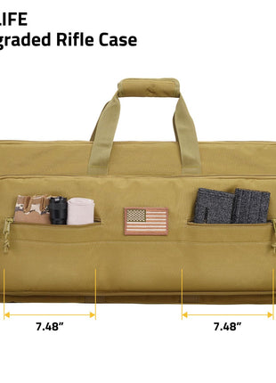 CVLIFE Pistol Case featuring upgraded rifle case in flat dark earth