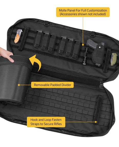 CVLIFE Backpack Rifle Bag featuring mollepanel forfull customization (accessoriesshownnotincluded)