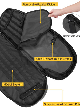 CVLIFE Bag Sling Backpack featuring quick release buckle straps in black