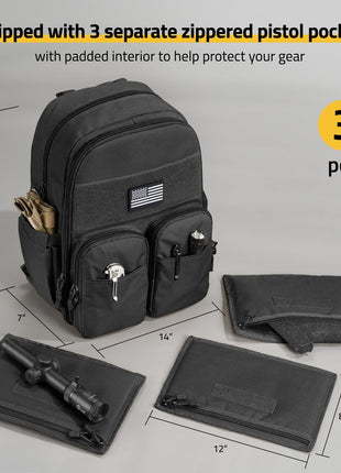 CVLIFE Bags Handgun featuring with padded interior to help protect your gear in black