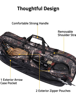CVLIFE Bow Case featuring comfortable strong handle removable shoulder strap 44"x17.7"