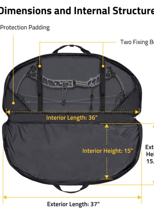 CVLIFE Compound Bow Case featuring height in black