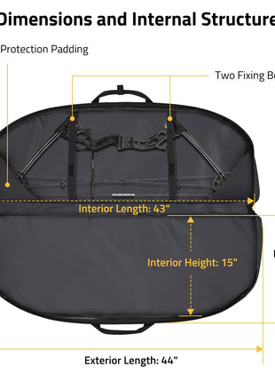 CVLIFE Compound Bow Case featuring height in black