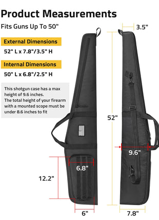 CVLIFE Case Hunting featuring height of the total heightofyourfirearm with a mounted scopemustbe, 9.6 inches in black