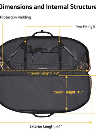 CVLIFE Compound Bow Case featuring height in camo