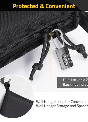CVLIFE Bag Lightweight Short featuring protected&convenient dual lockable zippers