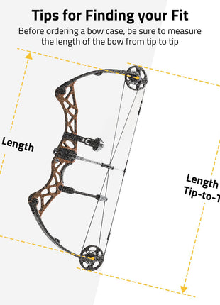 CVLIFE Compound Bow Case featuring the length of the bow from tip to tip in camo