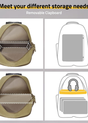 CVLIFE shooting range bag featuring meet your different storage needs in tan