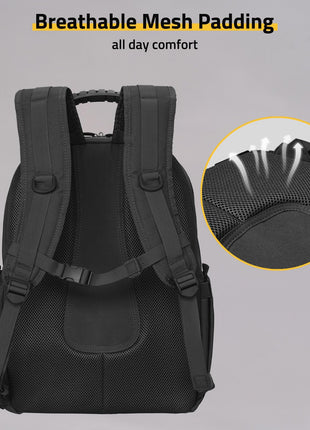 CVLIFE range bag featuring breathable mesh padding all day comfort in black