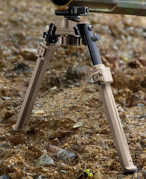 Flat Dark Earth Rifle Bipod for Shooting and Outdoors