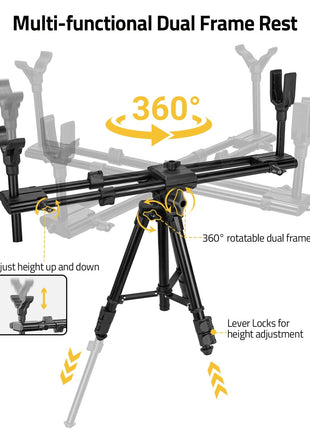 CVLIFE Crossbow Tripod Stick featuring adjust height up and down lever locksfor