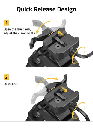 CVLIFE Bipod Quick Release featuring quick release design open theleverlock adjust the clamp width Quick Release Picatinny