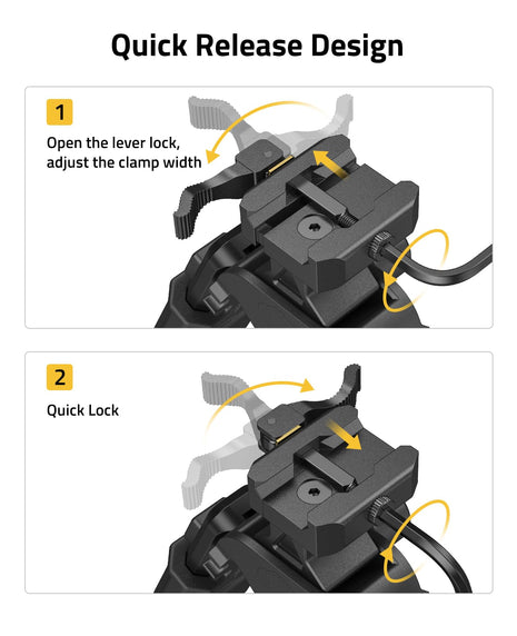 CVLIFE Bipod Quick Release featuring quick release design open theleverlock adjust the clamp width Quick Release Picatinny