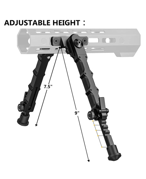 CVLIFE 9 Rifle Bipod featuring adjustableheight