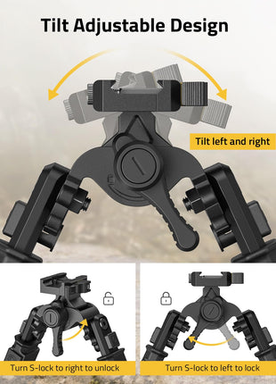 CVLIFE Quick Release featuring tilt adjustable design tiltleft andright Quick Release Picatinny Bipod