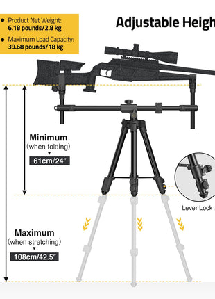 CVLIFE Tripod Stick featuring productnetweight adjustable height, 61cm x 108cm