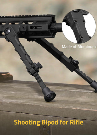 CVLIFE Rifle Bipod featuring shooting bipod for rifle in black