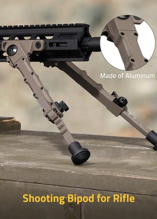 CVLIFE Rifle Bipod featuring shooting bipod for rifle in flat dark earth