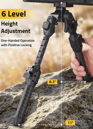 CVLIFE Tiltable Quick Release featuring height adjustment one-handed operation Picatinny Bipod
