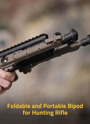 CVLIFE make M-rail bipod featuring foldable and portable bipod in flat dark earth
