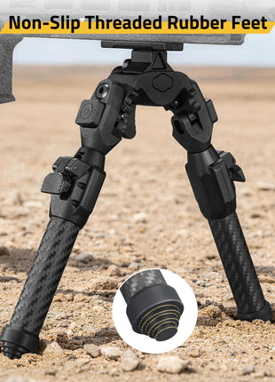CVLIFE Quick Release featuring non-slip threaded rubber feet M-rail Bipod
