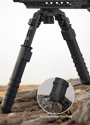 CVLIFE Non-Slip Hunting Bipod with non-slip rubber feet pads
