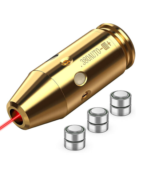 CVLIFE Bore Sight .380AUTO Red Laser Bore Sighter with 6pcs Batteries